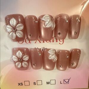 Pink Press-On Nails